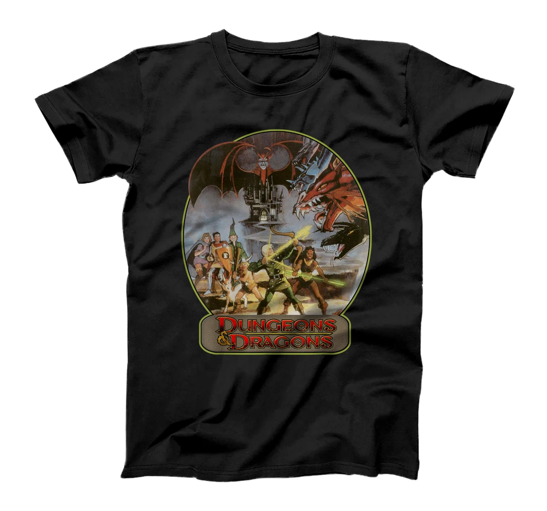 Graphic Dungeon Art Dragons Cartoon Tabletop Role Playing T-Shirt