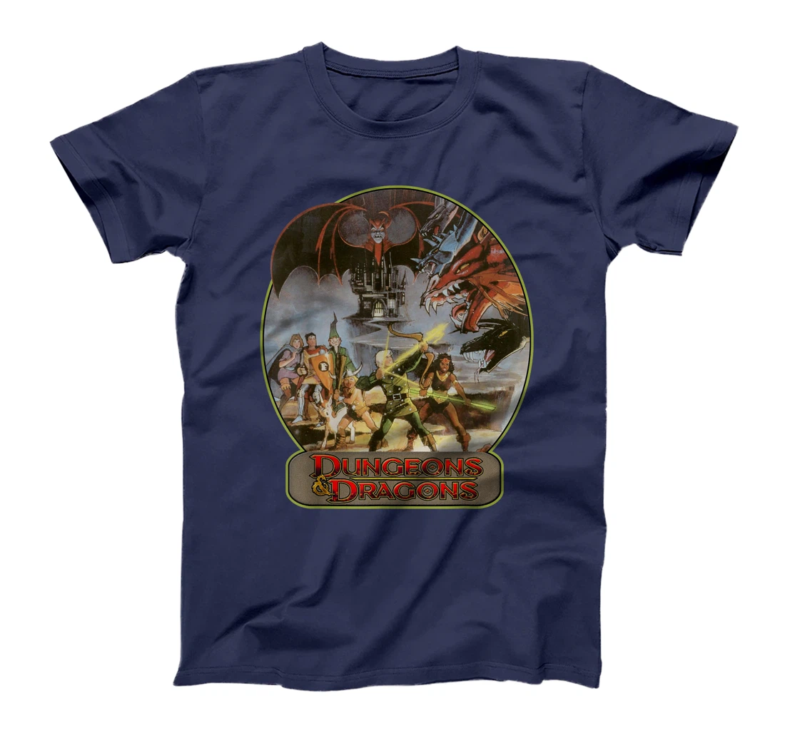 Graphic Dungeon Art Dragons Cartoon Tabletop Role Playing T-Shirt