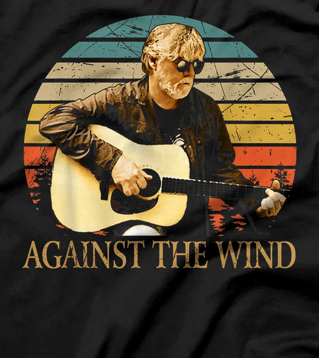 Vintage Retro Bob Arts Seger Love Musician Against The Wind T-Shirt