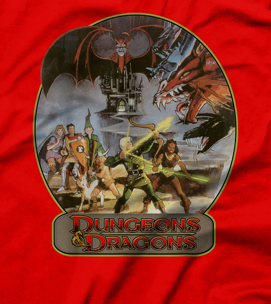 Graphic Dungeon Art Dragons Cartoon Tabletop Role Playing T-Shirt