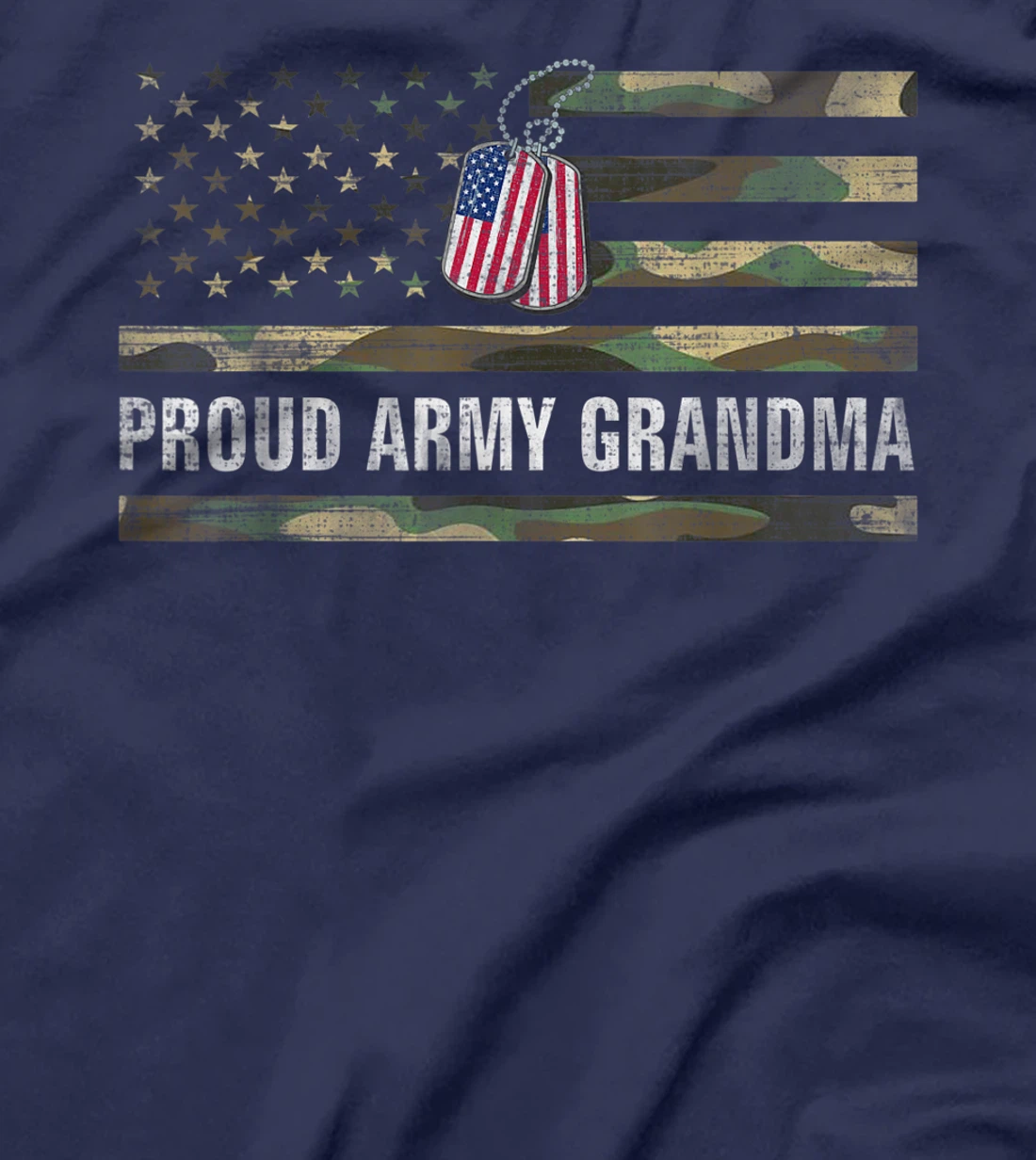 Vintage American Flag Proud Army Grandma Veteran Day Gift T-Shirt