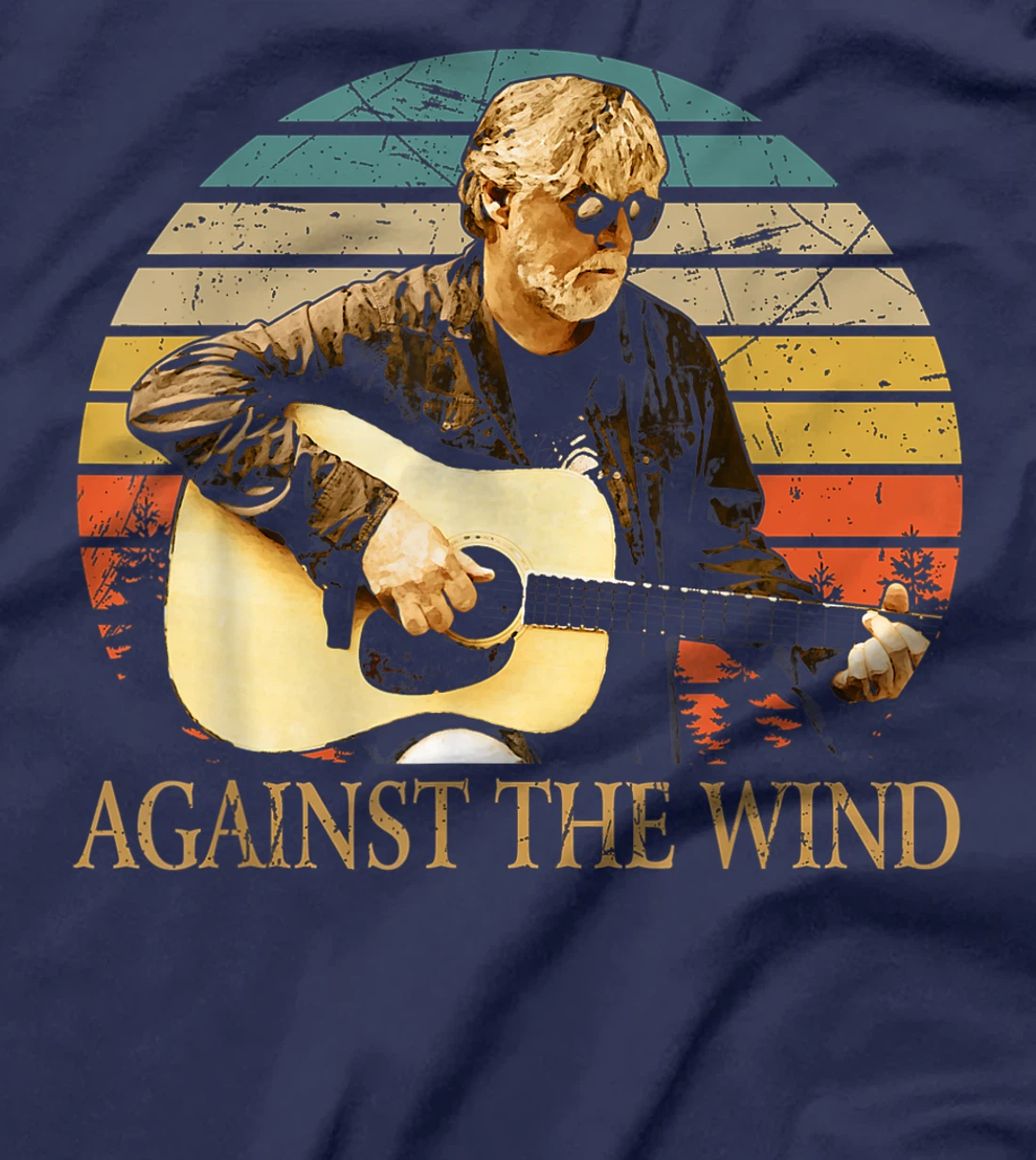 Vintage Retro Bob Arts Seger Love Musician Against The Wind T-Shirt