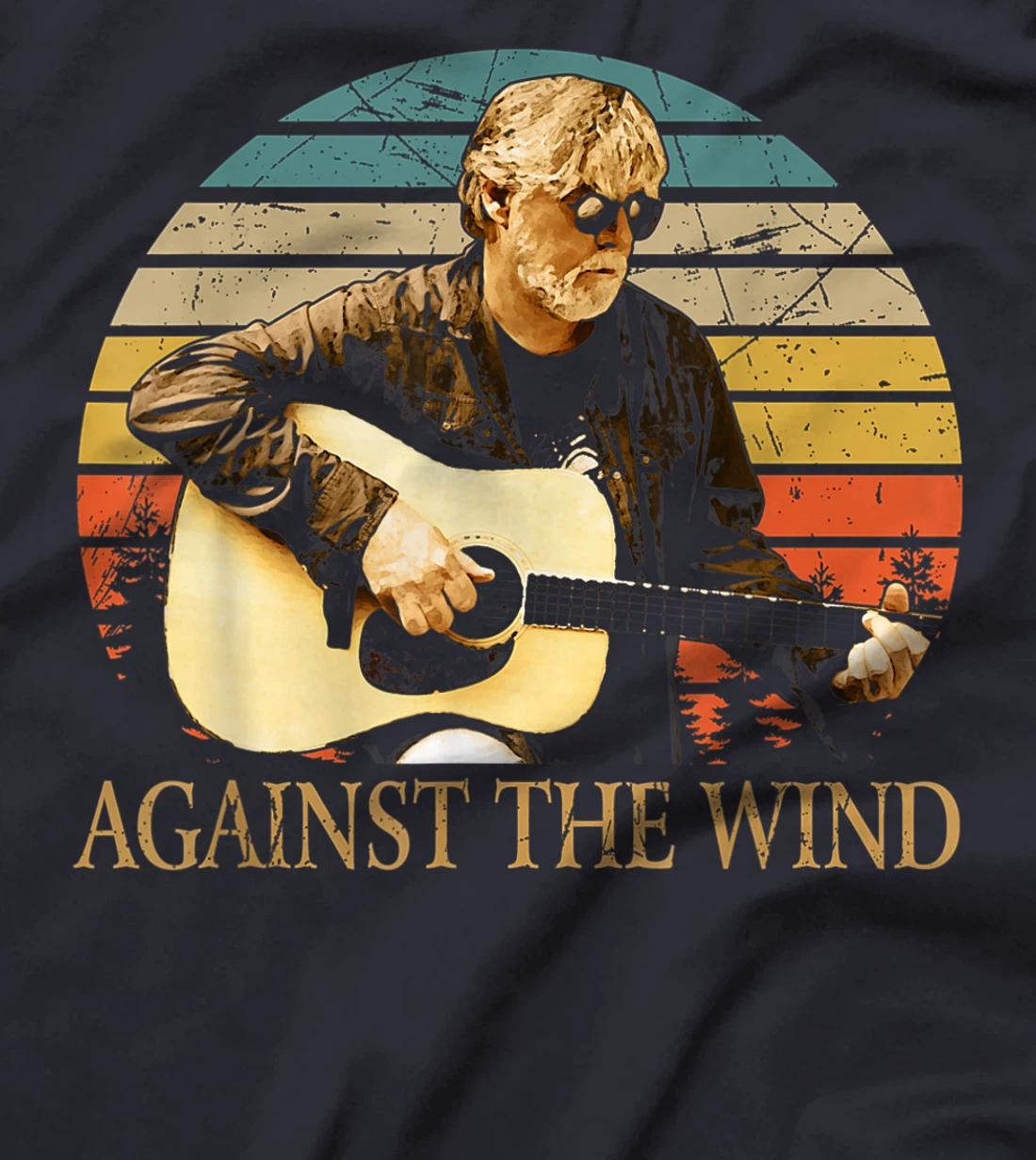 Vintage Retro Bob Arts Seger Love Musician Against The Wind T-Shirt