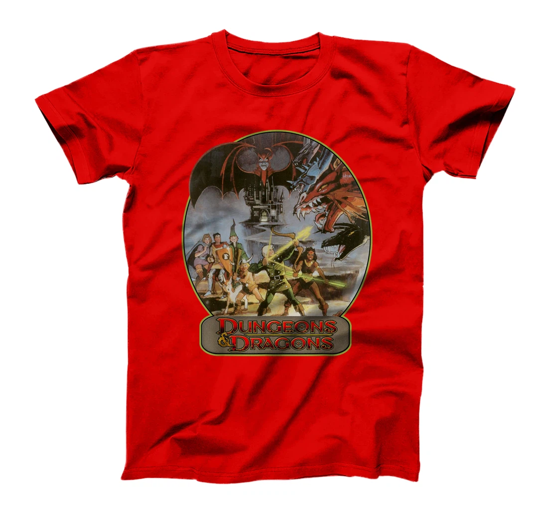 Graphic Dungeon Art Dragons Cartoon Tabletop Role Playing T-Shirt