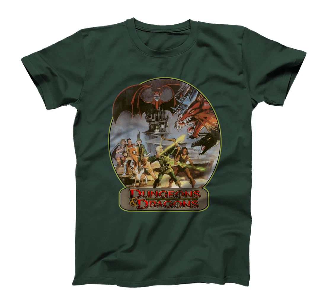 Graphic Dungeon Art Dragons Cartoon Tabletop Role Playing T-Shirt
