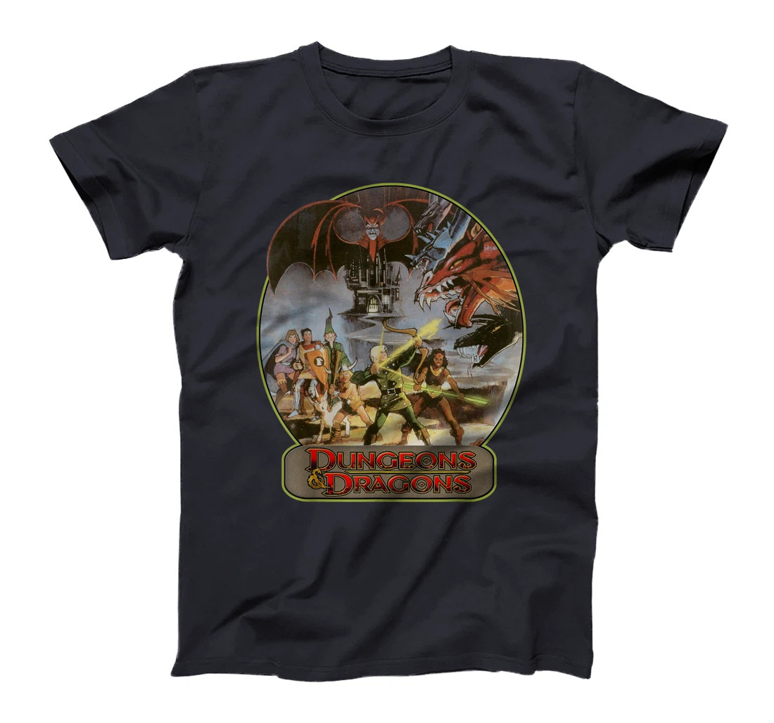 Graphic Dungeon Art Dragons Cartoon Tabletop Role Playing T-Shirt