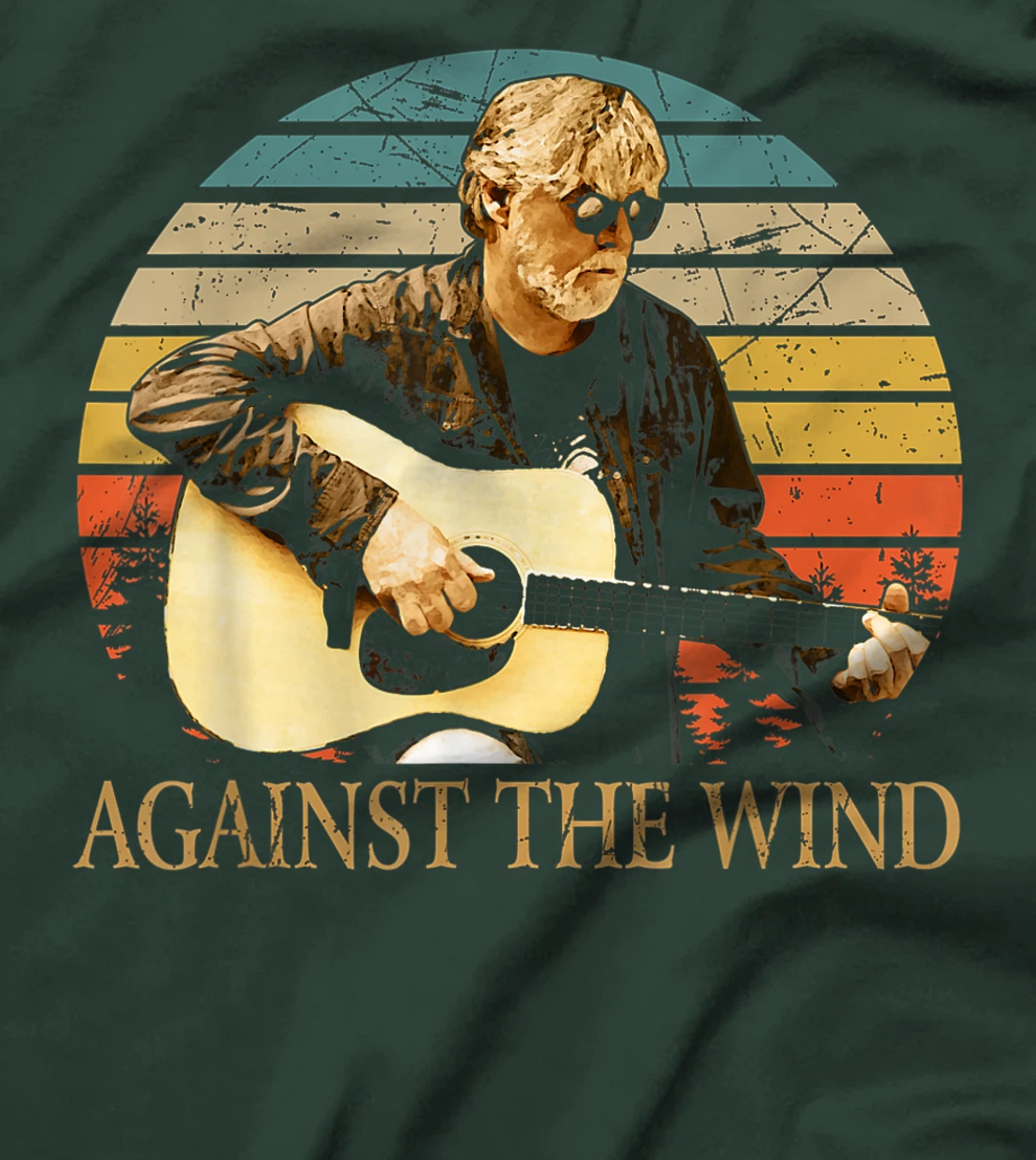 Vintage Retro Bob Arts Seger Love Musician Against The Wind T-Shirt