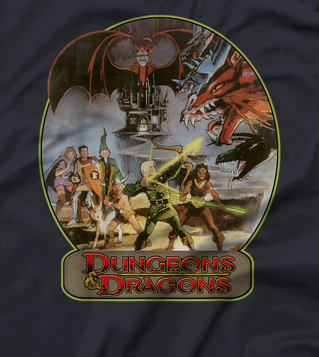 Graphic Dungeon Art Dragons Cartoon Tabletop Role Playing T-Shirt