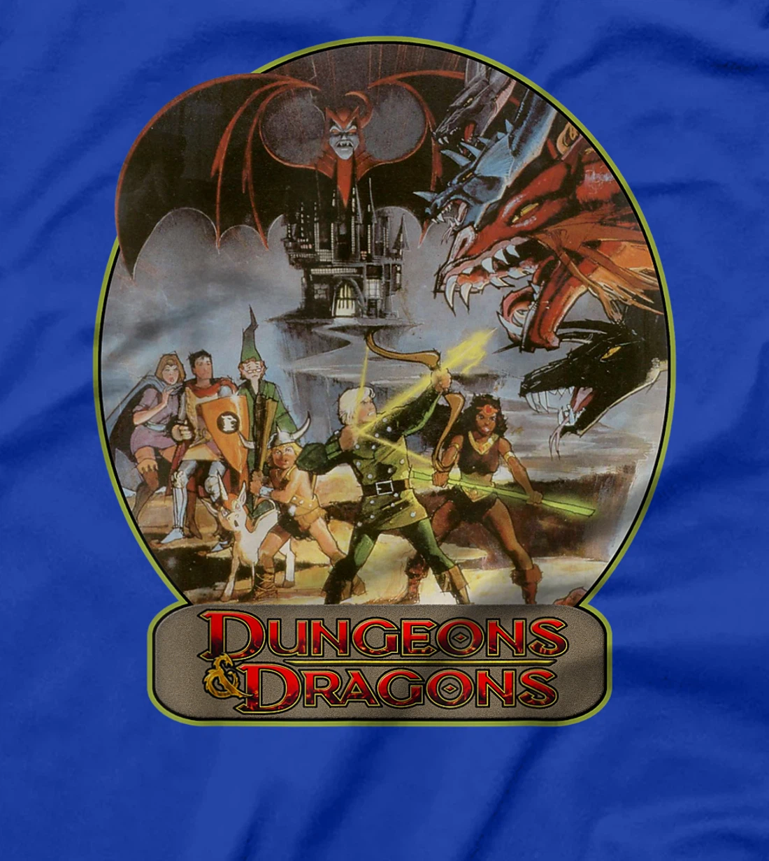Graphic Dungeon Art Dragons Cartoon Tabletop Role Playing T-Shirt
