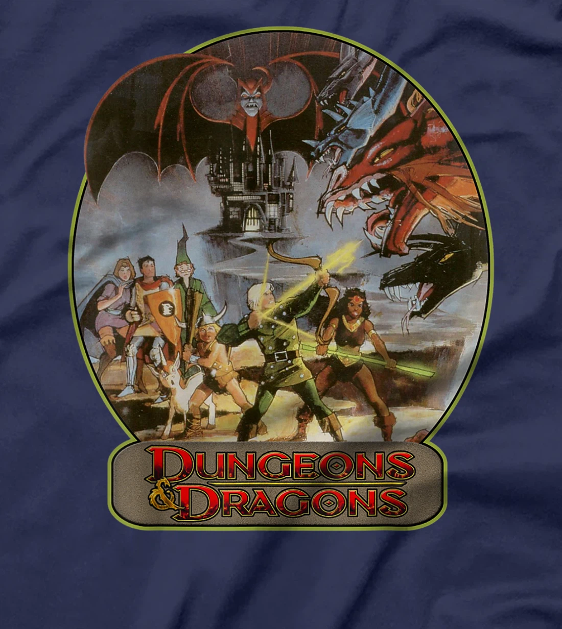 Graphic Dungeon Art Dragons Cartoon Tabletop Role Playing T-Shirt