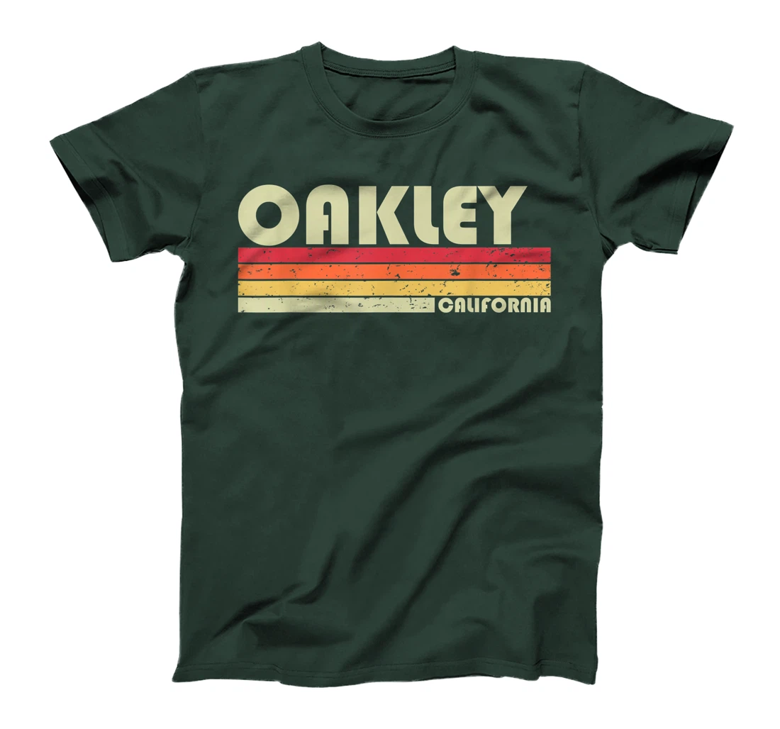 OAKLEY CA CALIFORNIA Funny City Home Roots Gift Retro 80s T-Shirt