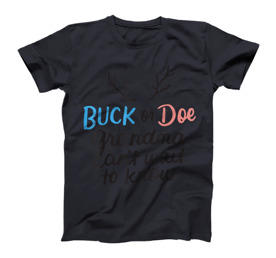 Buck or Doe Grandma Can't Wait to Know Gender Reveal Party T-Shirt