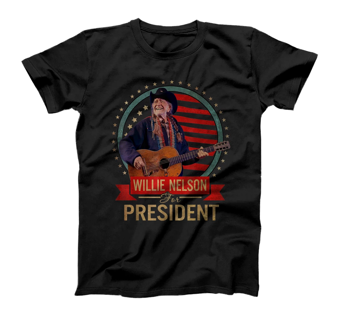 Graphic Willie Idol Nelson Country Music For President 2021 T-Shirt