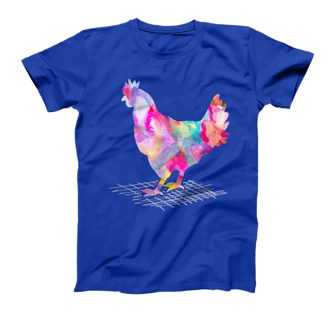Tie Dye Chicken Funny Hippy Chickens Farmer Hobby Farm Gift T-Shirt