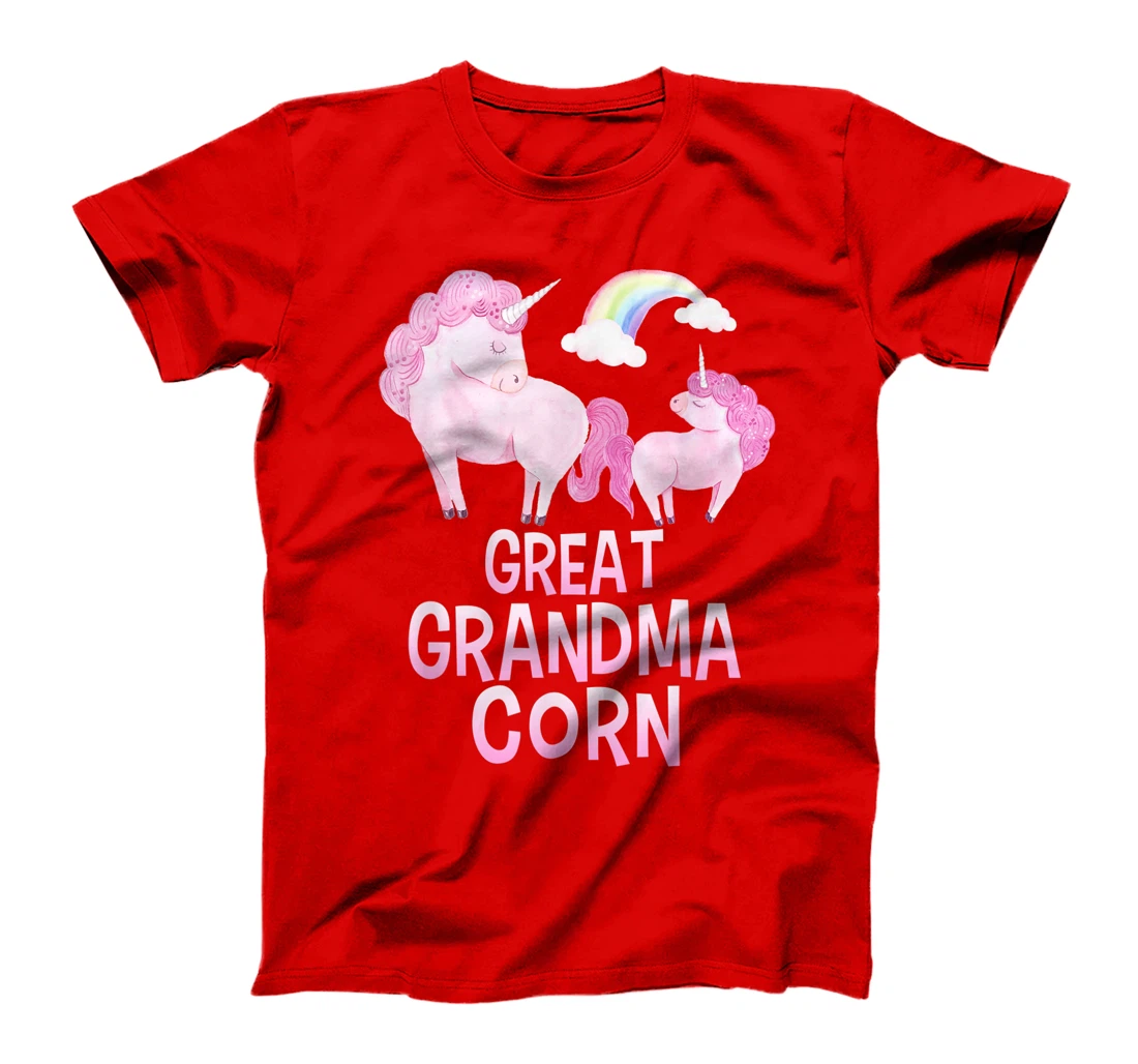 Great Grandma Corn Unicorn Girl Baby Shower T-Shirt
