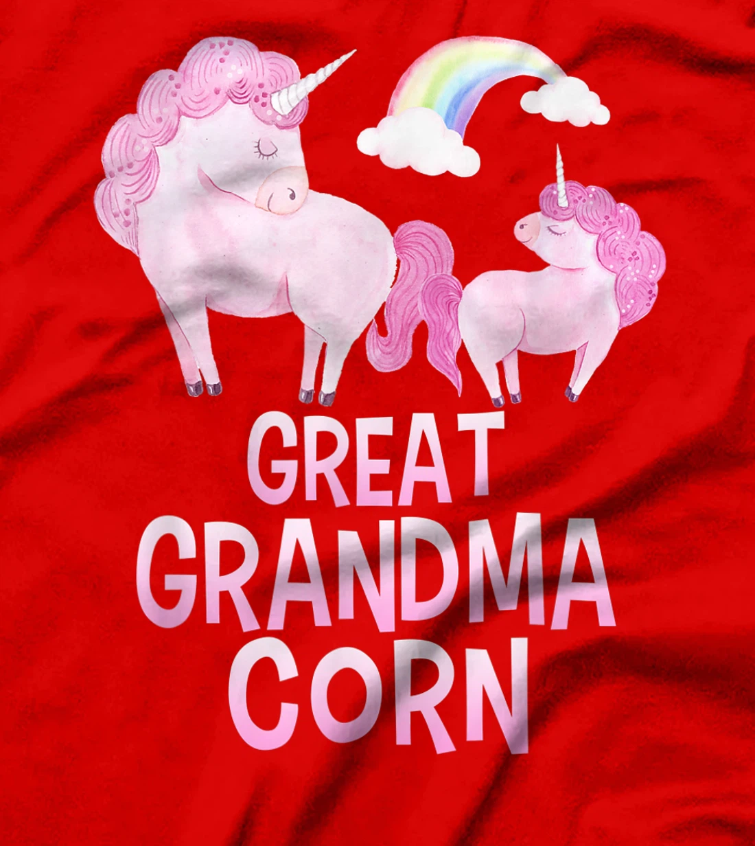 Great Grandma Corn Unicorn Girl Baby Shower T-Shirt