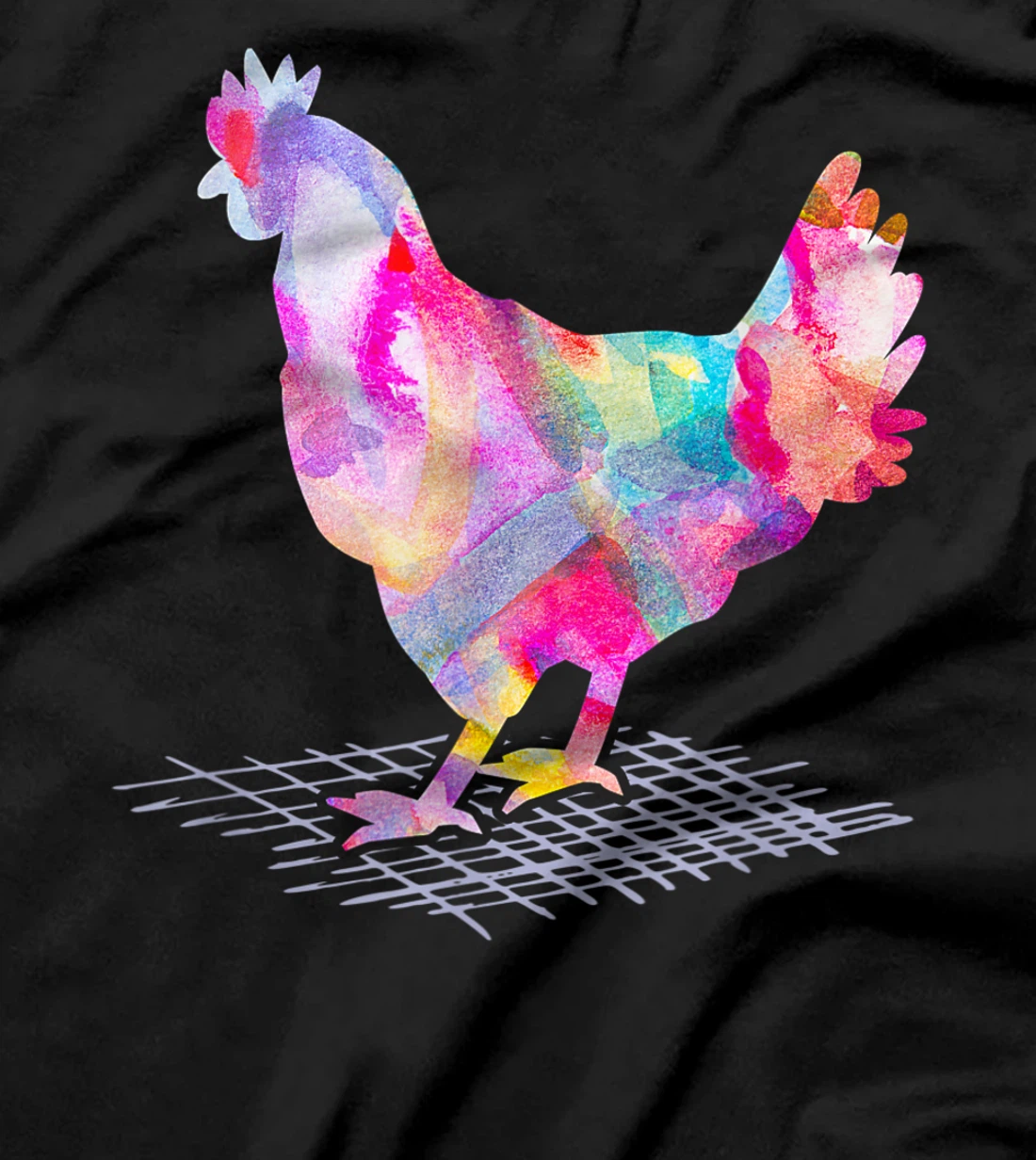 Tie Dye Chicken Funny Hippy Chickens Farmer Hobby Farm Gift T-Shirt