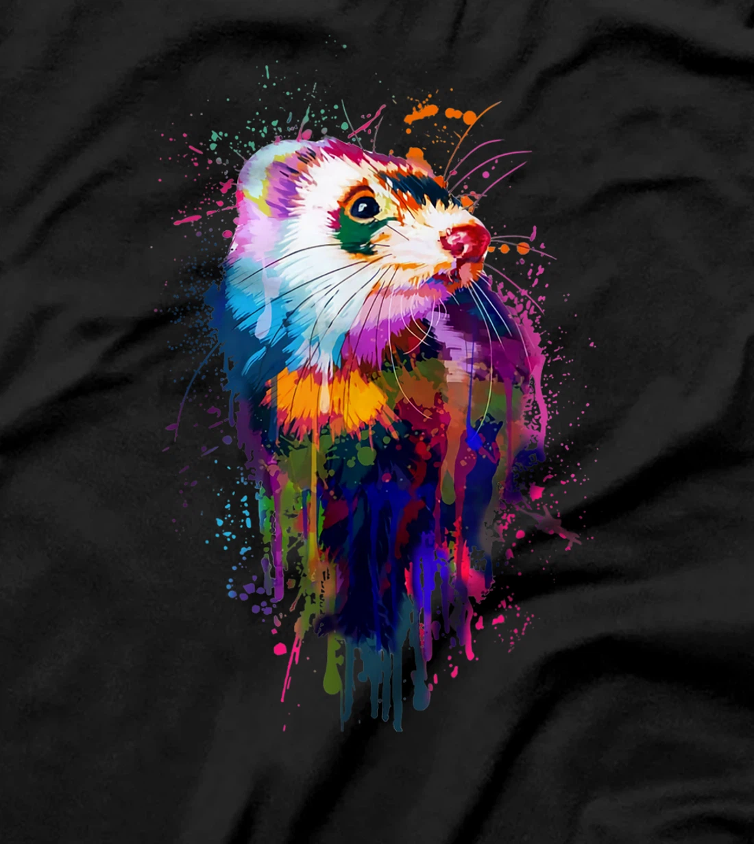 Bright Ferret Watercolor Painting Shirt For Ferret Lover T-Shirt