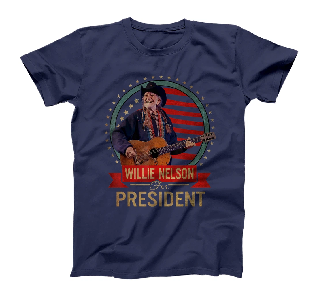 Graphic Willie Idol Nelson Country Music For President 2021 T-Shirt