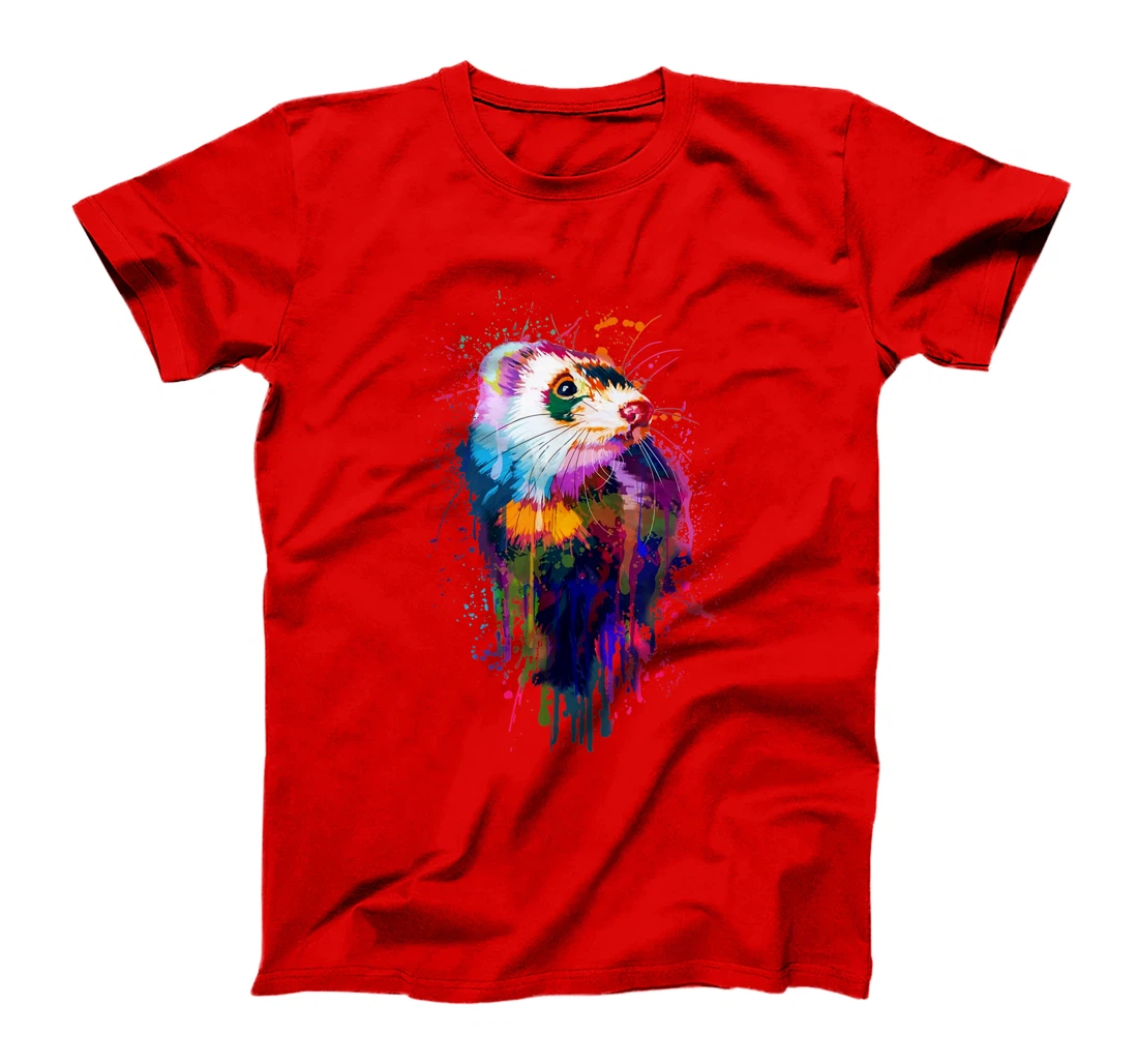 Bright Ferret Watercolor Painting Shirt For Ferret Lover T-Shirt