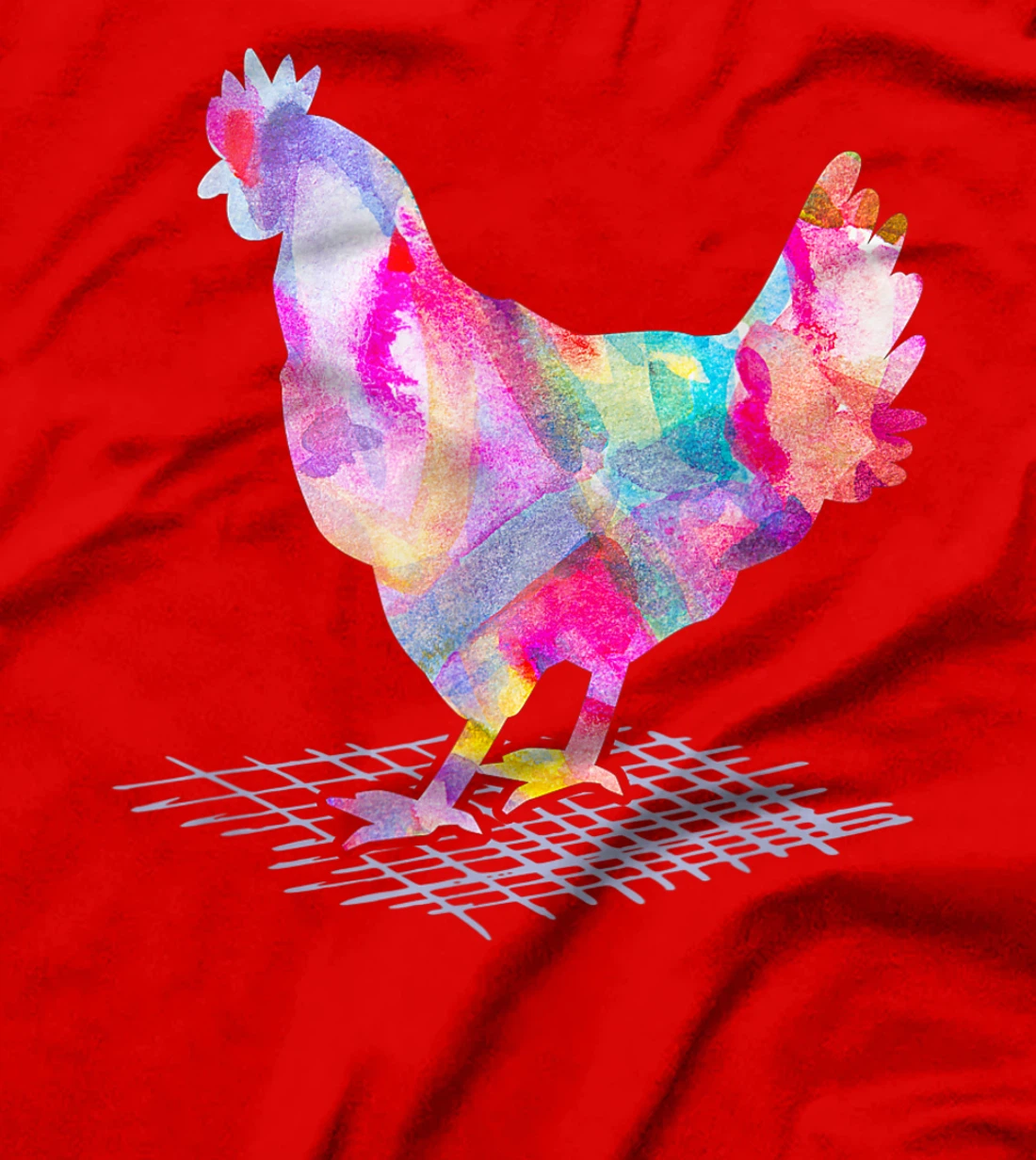 Tie Dye Chicken Funny Hippy Chickens Farmer Hobby Farm Gift T-Shirt
