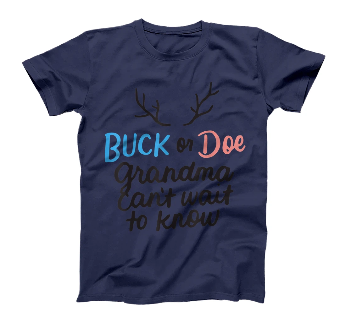 Buck or Doe Grandma Can't Wait to Know Gender Reveal Party T-Shirt
