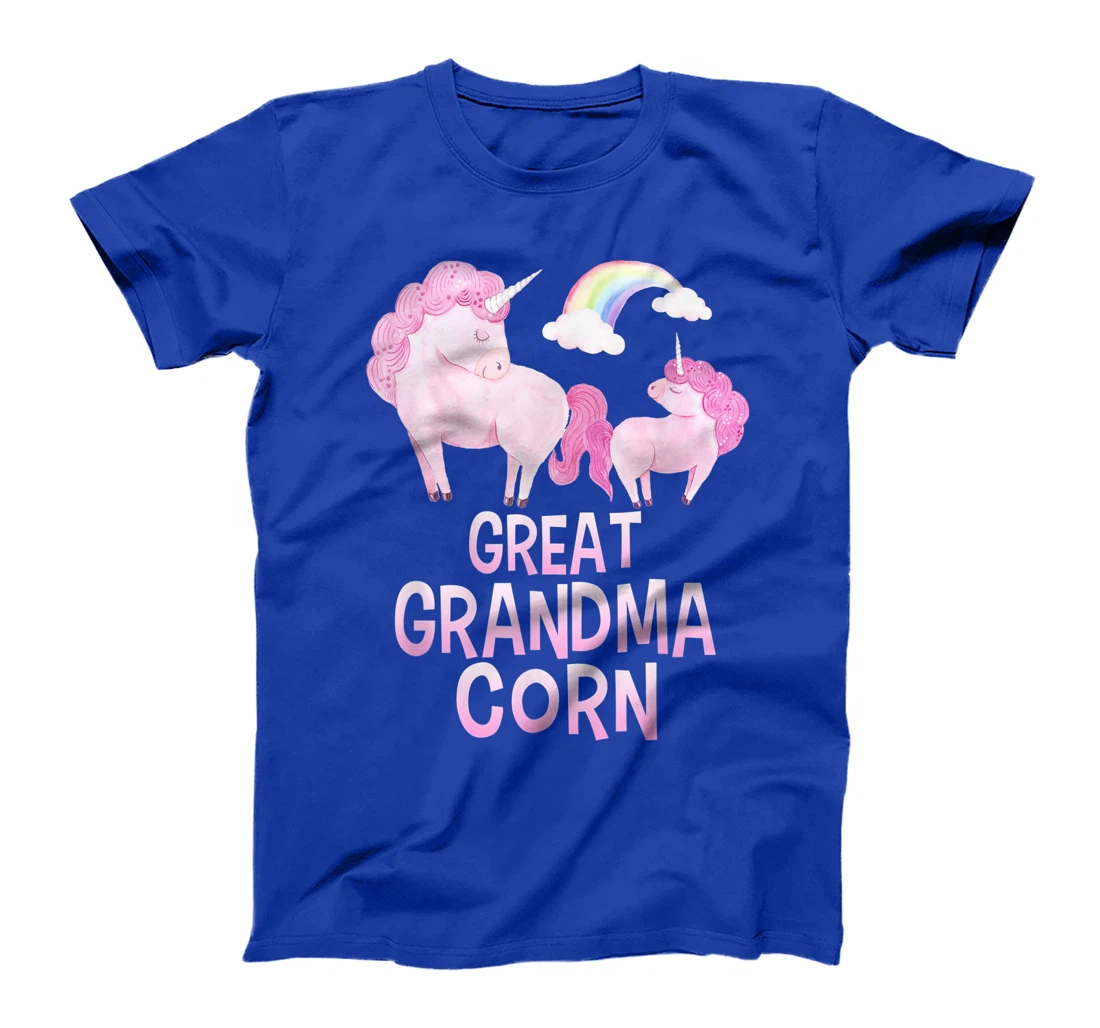 Great Grandma Corn Unicorn Girl Baby Shower T-Shirt