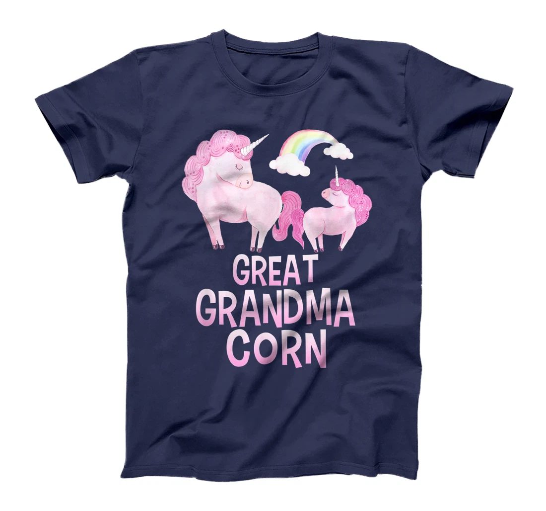 Great Grandma Corn Unicorn Girl Baby Shower T-Shirt