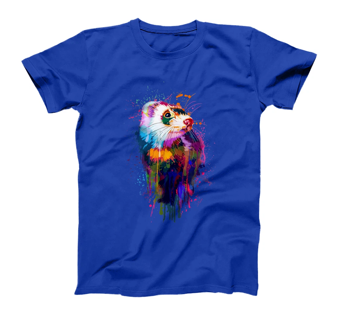 Bright Ferret Watercolor Painting Shirt For Ferret Lover T-Shirt