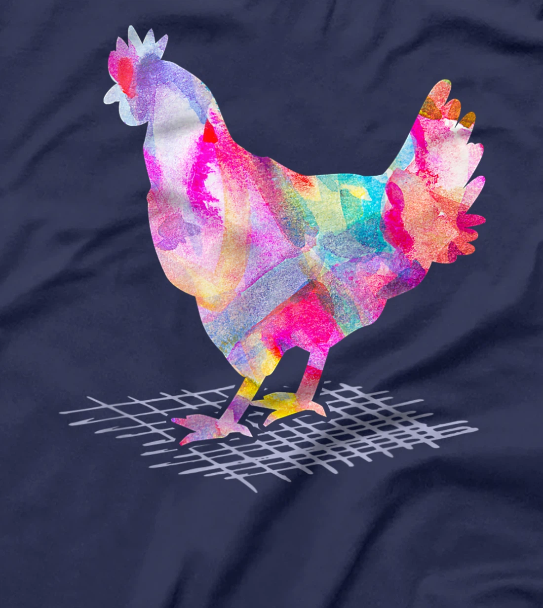 Tie Dye Chicken Funny Hippy Chickens Farmer Hobby Farm Gift T-Shirt