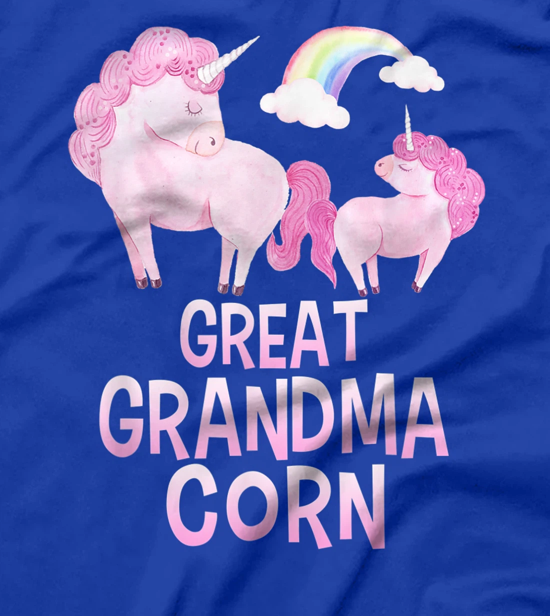 Great Grandma Corn Unicorn Girl Baby Shower T-Shirt