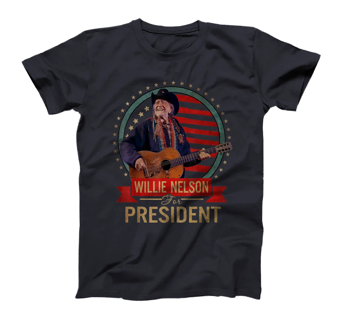 Graphic Willie Idol Nelson Country Music For President 2021 T-Shirt