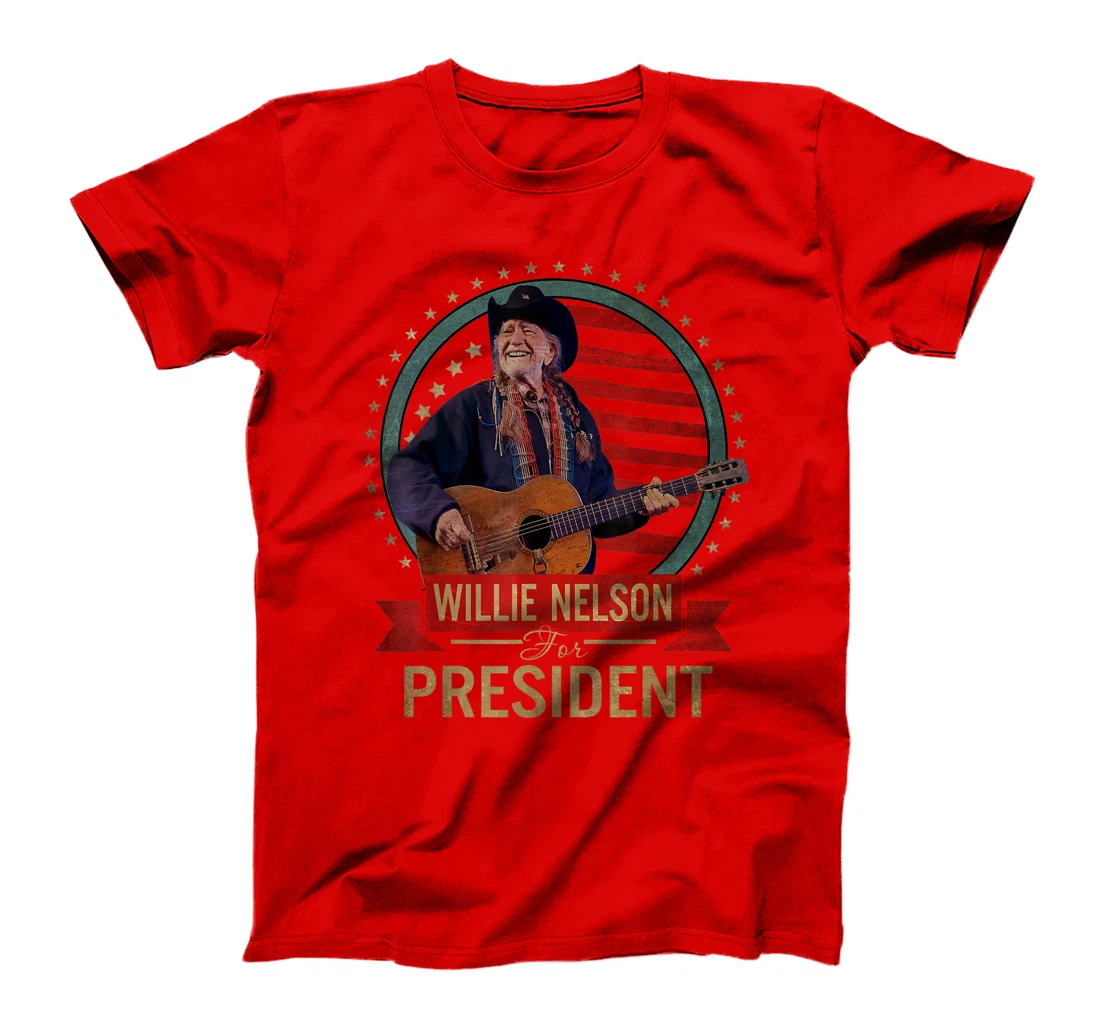 Graphic Willie Idol Nelson Country Music For President 2021 T-Shirt