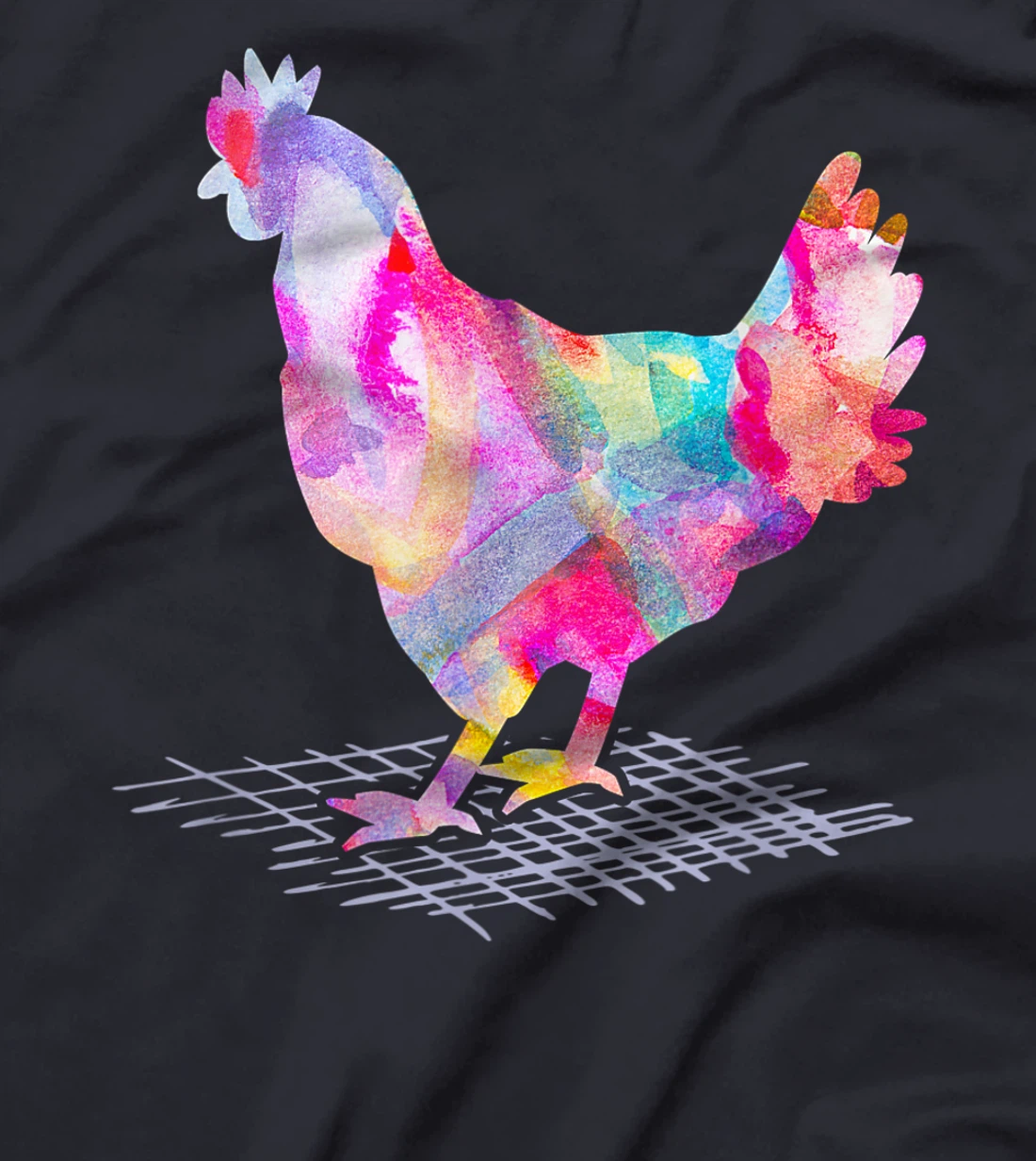 Tie Dye Chicken Funny Hippy Chickens Farmer Hobby Farm Gift T-Shirt