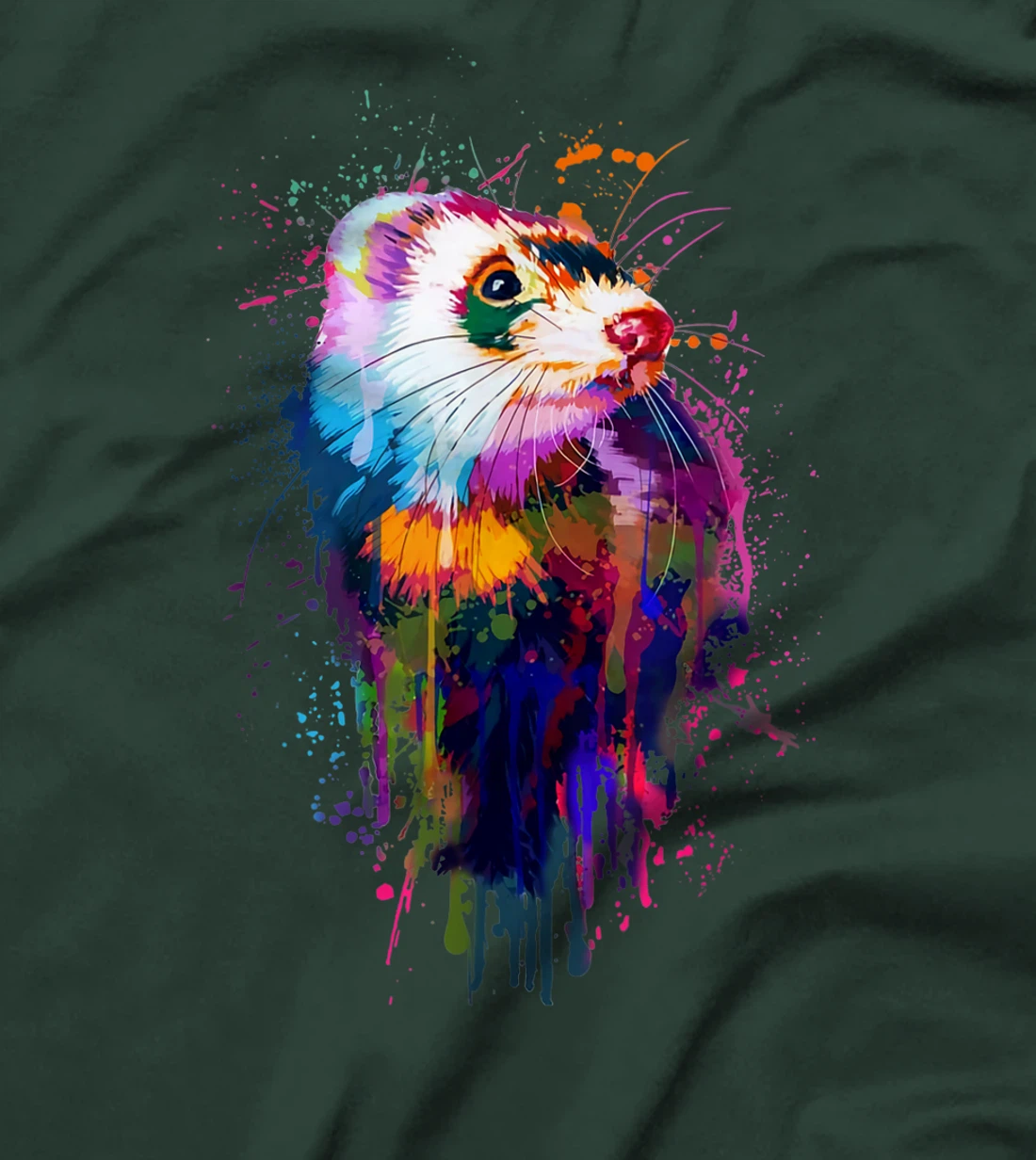 Bright Ferret Watercolor Painting Shirt For Ferret Lover T-Shirt