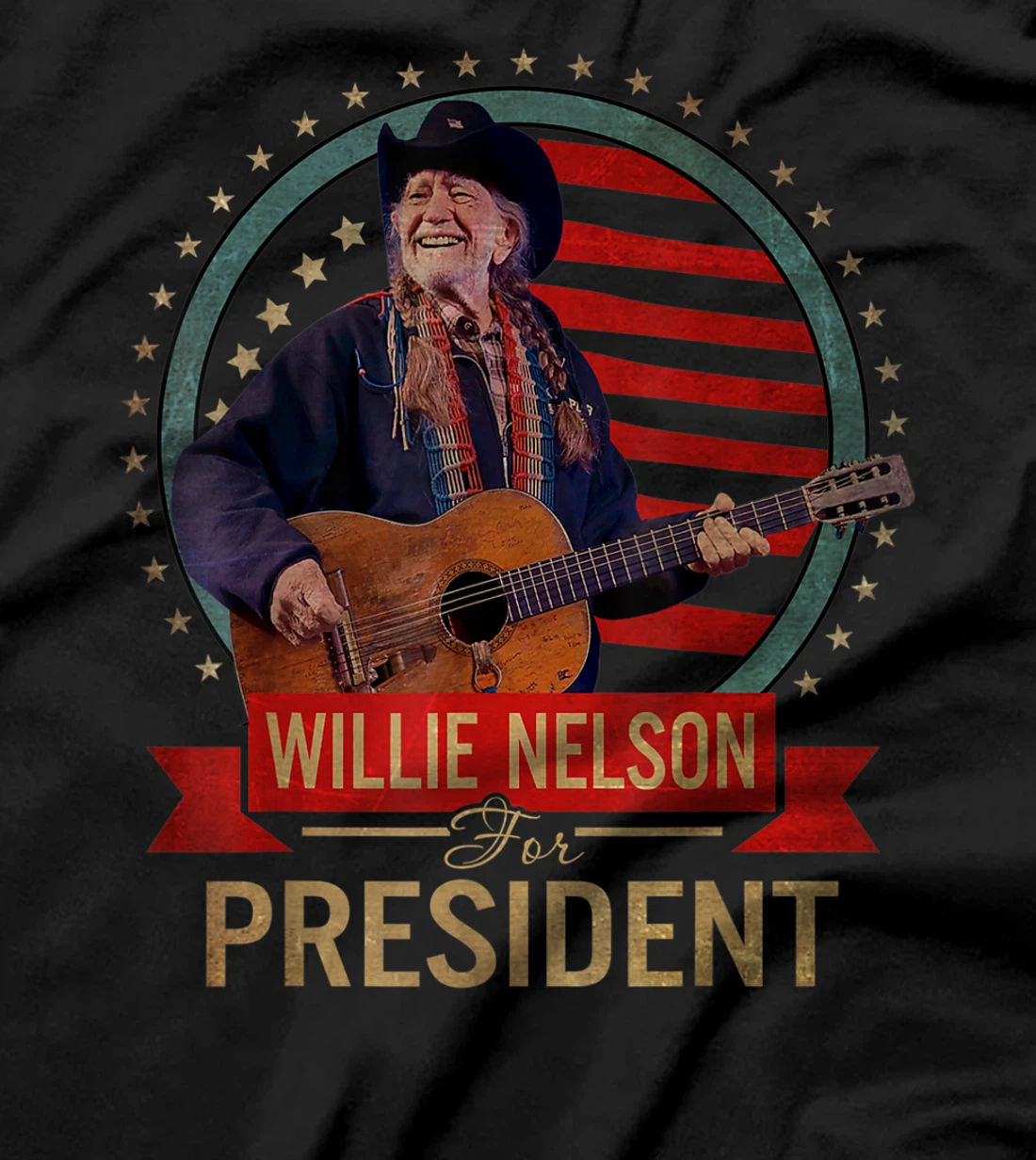 Graphic Willie Idol Nelson Country Music For President 2021 T-Shirt