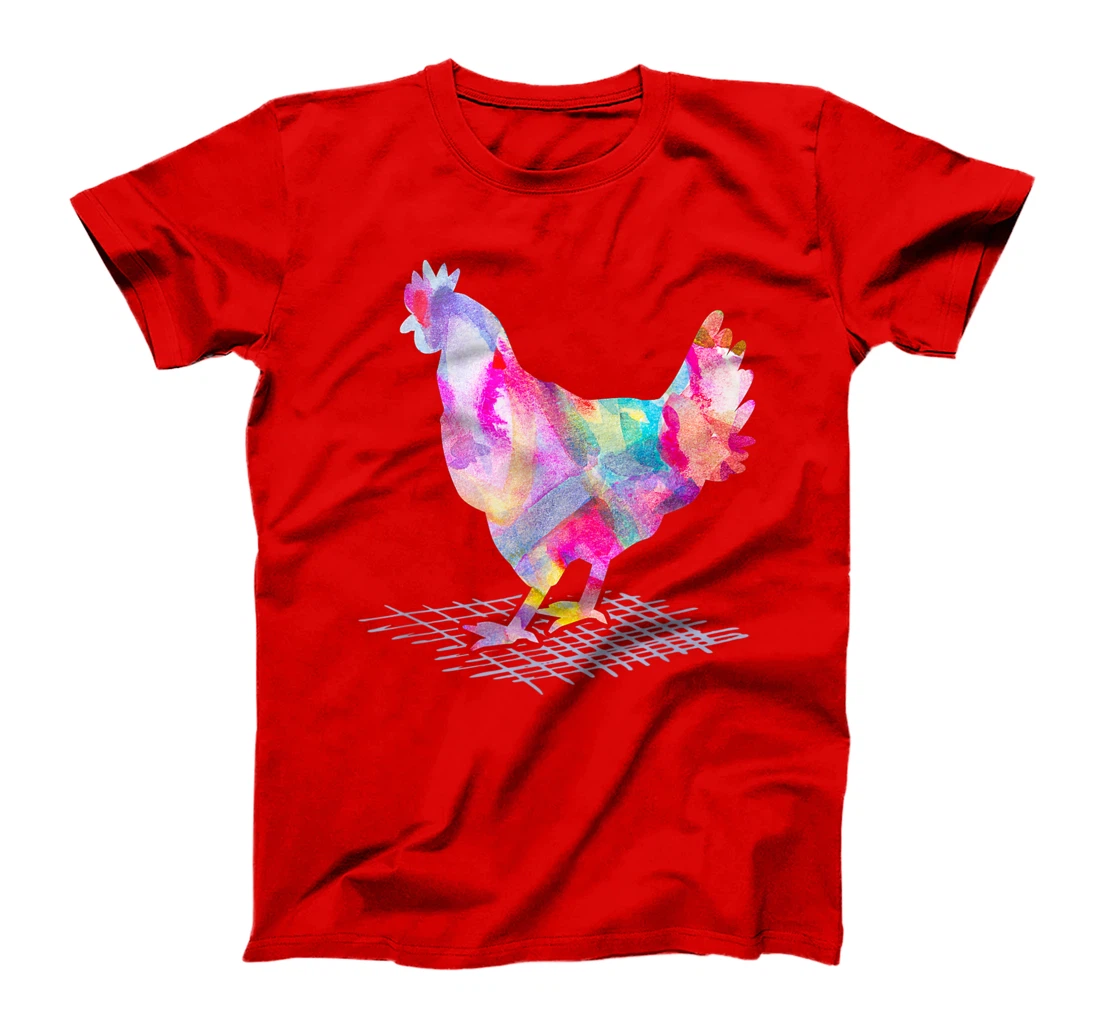 Tie Dye Chicken Funny Hippy Chickens Farmer Hobby Farm Gift T-Shirt
