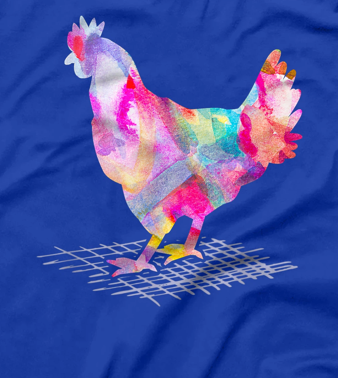 Tie Dye Chicken Funny Hippy Chickens Farmer Hobby Farm Gift T-Shirt