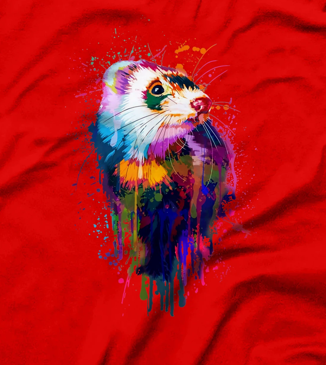 Bright Ferret Watercolor Painting Shirt For Ferret Lover T-Shirt