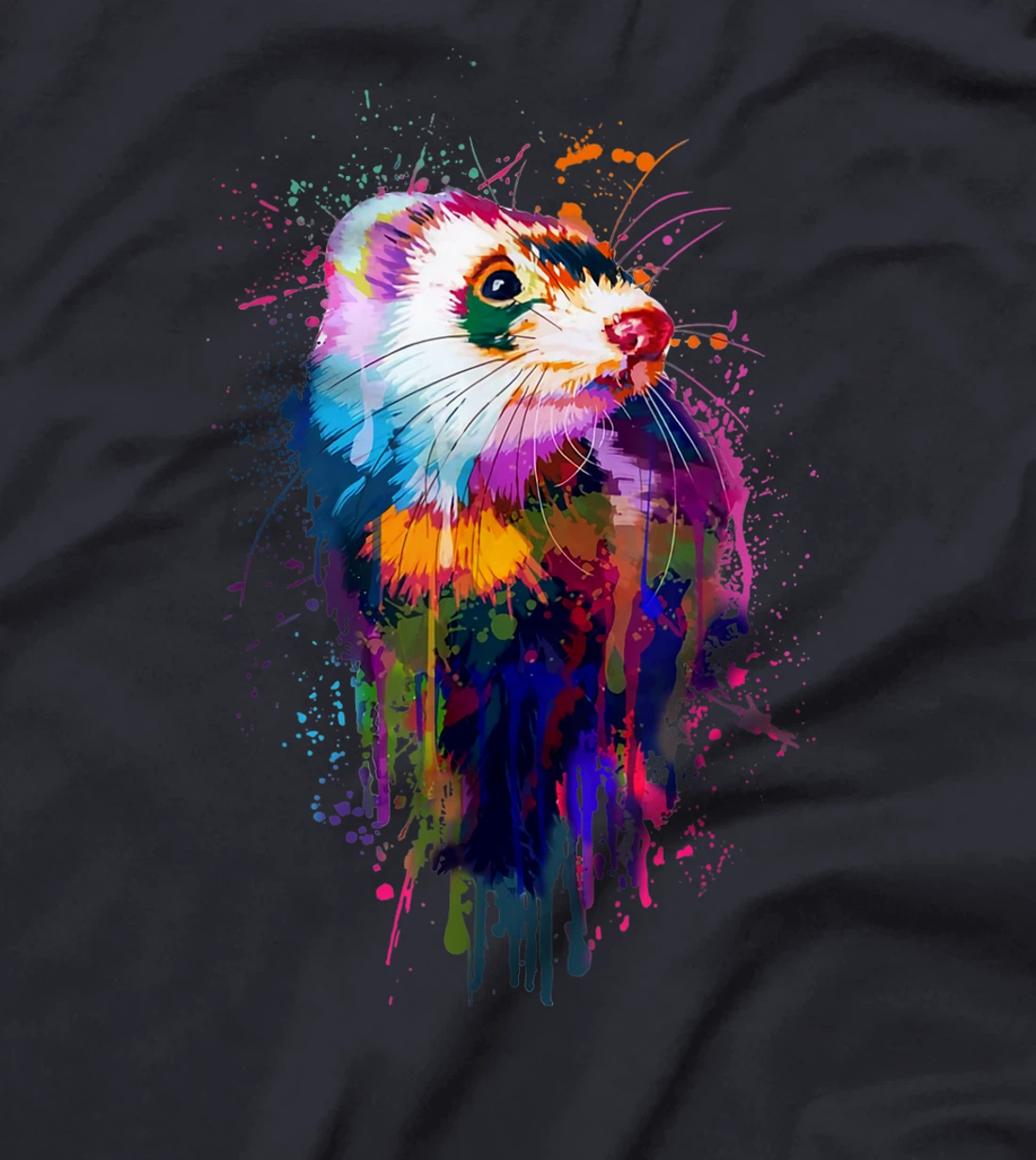 Bright Ferret Watercolor Painting Shirt For Ferret Lover T-Shirt