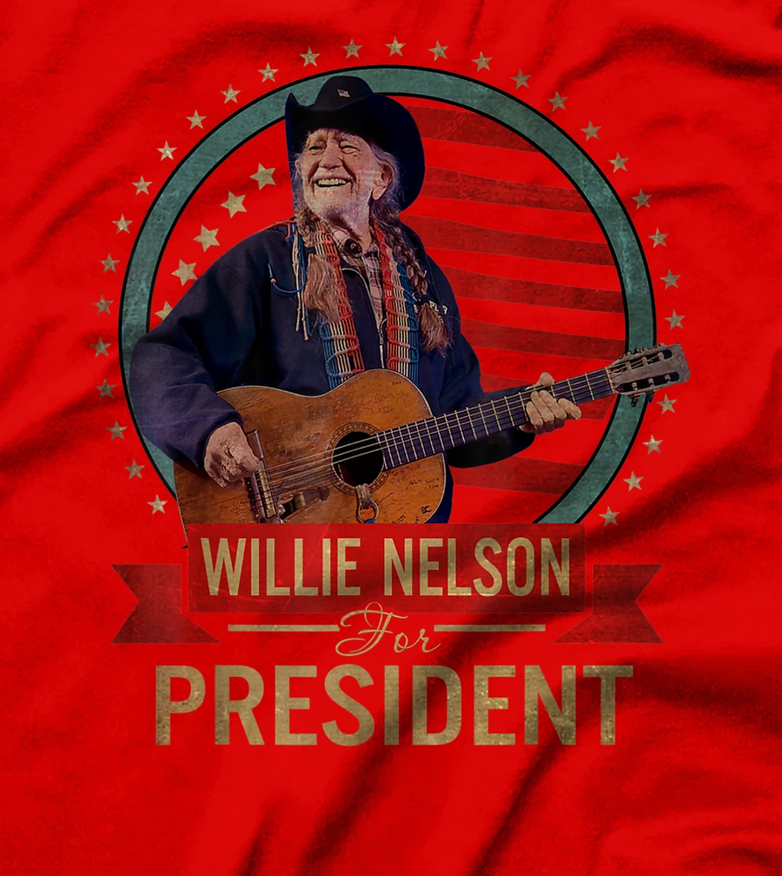 Graphic Willie Idol Nelson Country Music For President 2021 T-Shirt