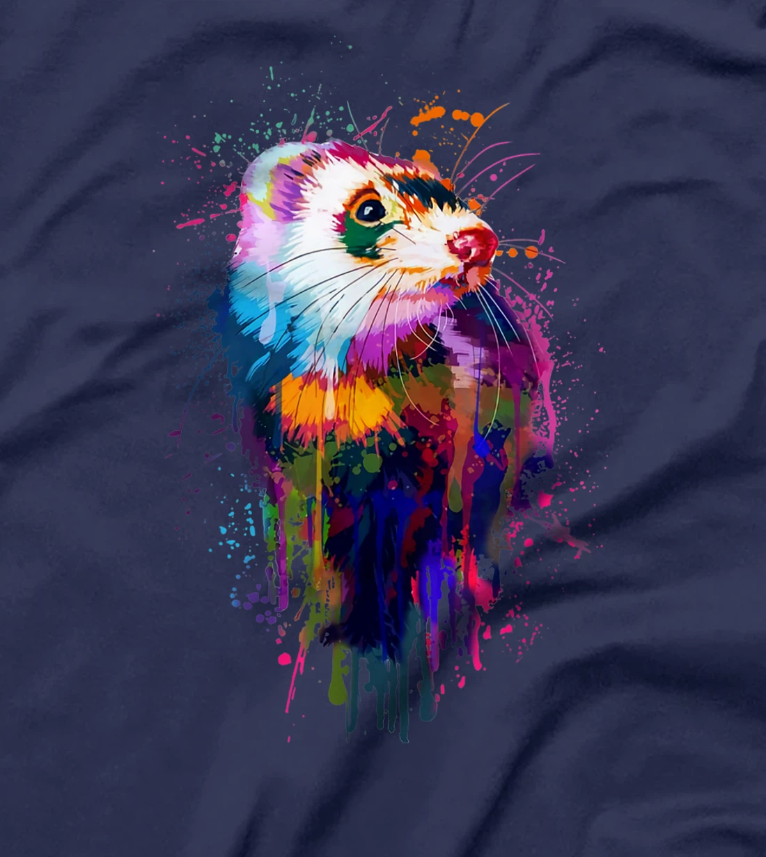 Bright Ferret Watercolor Painting Shirt For Ferret Lover T-Shirt