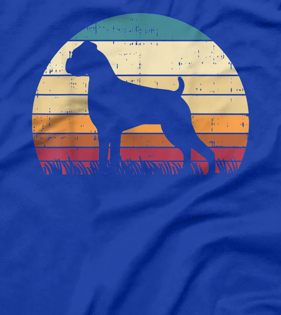 Boxer Silhouette Sunset Retro Animal Pet Dog Lover Gift T-Shirt