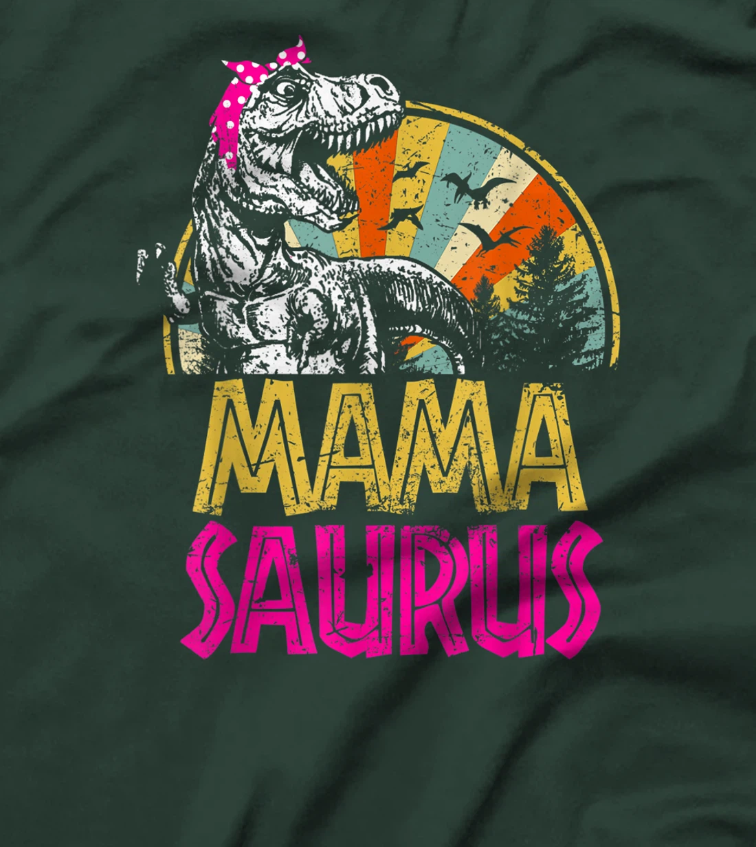 Mamasaurus t rex dinosaur funny mama saurus family matching T-Shirt