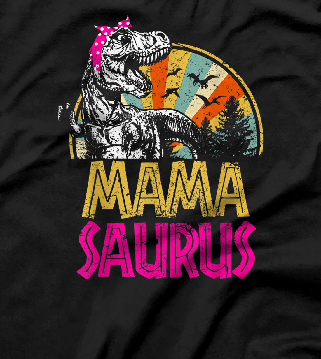 Mamasaurus t rex dinosaur funny mama saurus family matching T-Shirt