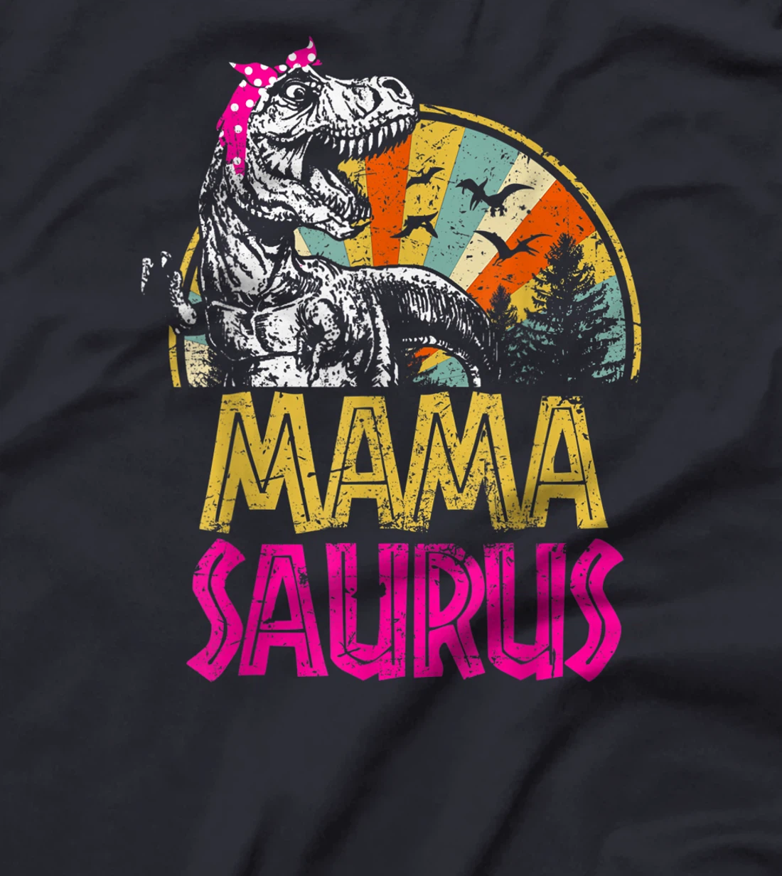 Mamasaurus t rex dinosaur funny mama saurus family matching T-Shirt