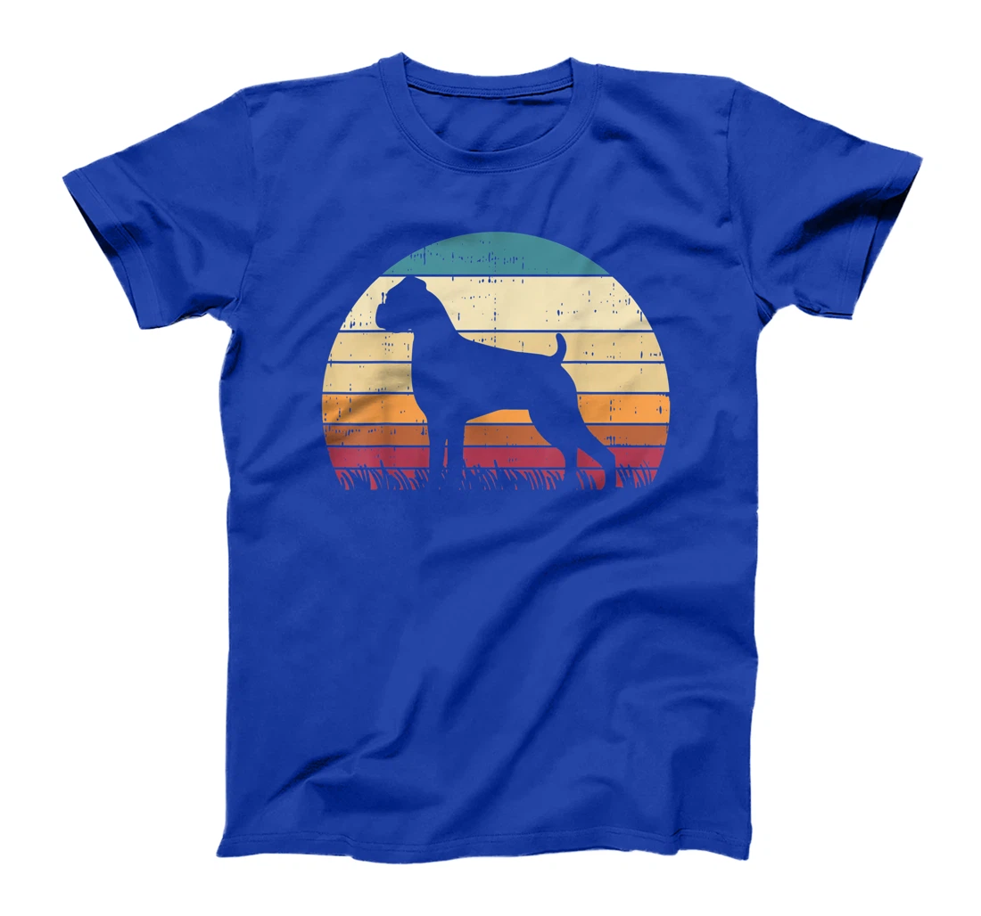 Boxer Silhouette Sunset Retro Animal Pet Dog Lover Gift T-Shirt