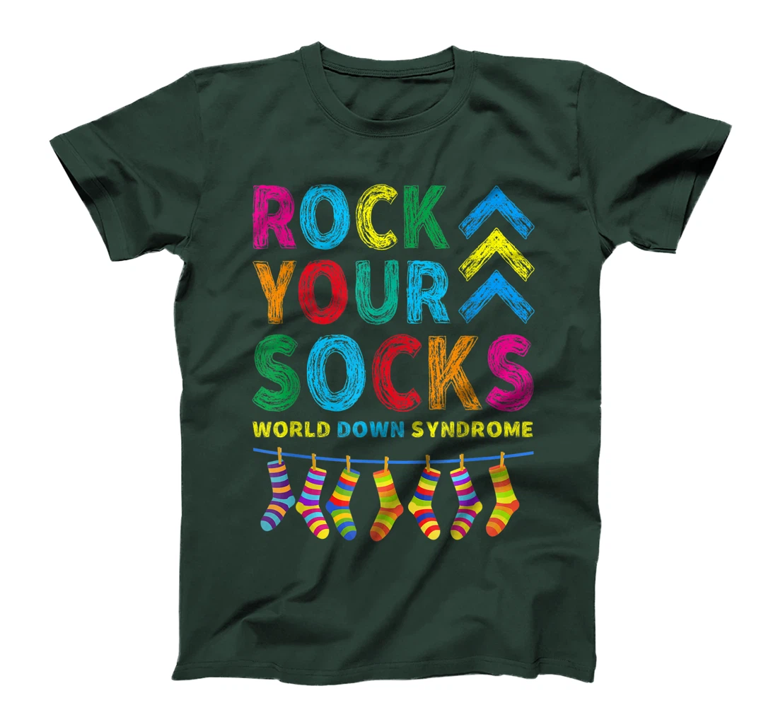 World Down Syndrome Day T Shirt Rock Your Socks Awareness T-Shirt