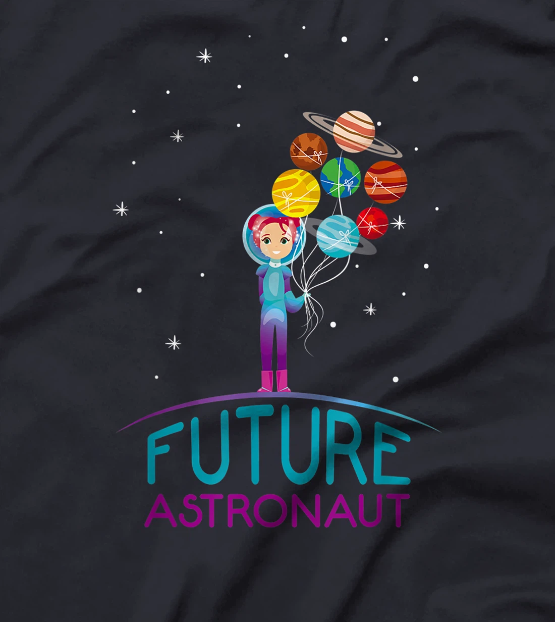 Future Astronaut With Planets Funny Quote For Girl T-Shirt