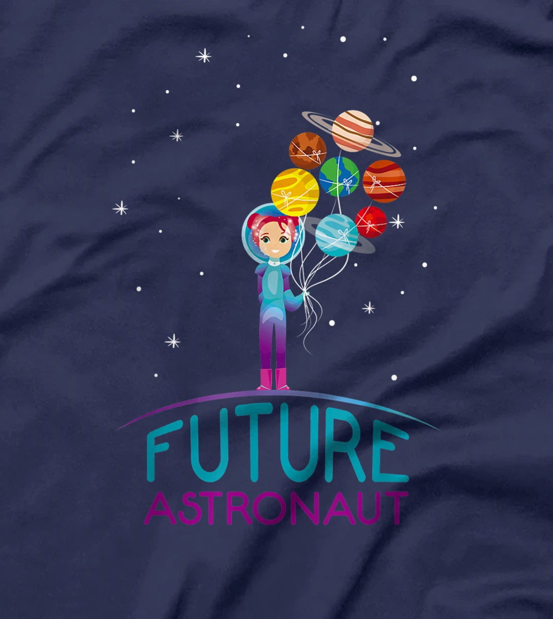Future Astronaut With Planets Funny Quote For Girl T-Shirt